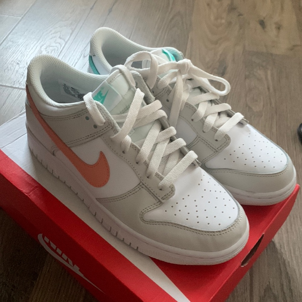Nike dunks low top, bouts youth size 7